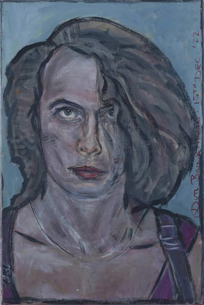 retro-self-portrait - December 2022 - 40 x 60 cm acrylics on canvas