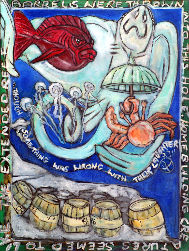 Red Fish - 2015, acrylics on canvas, 60x80cm